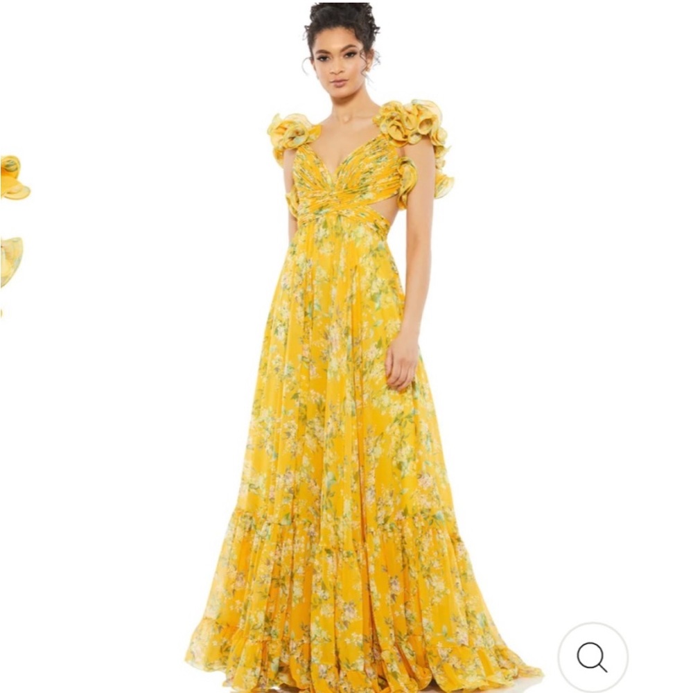 Mac duggal ruffle sleeve gown Leena